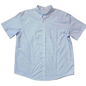 ​L.L.Bean XL Blue Gingham Button Down Shirt  Wrinkle Free Classic Style